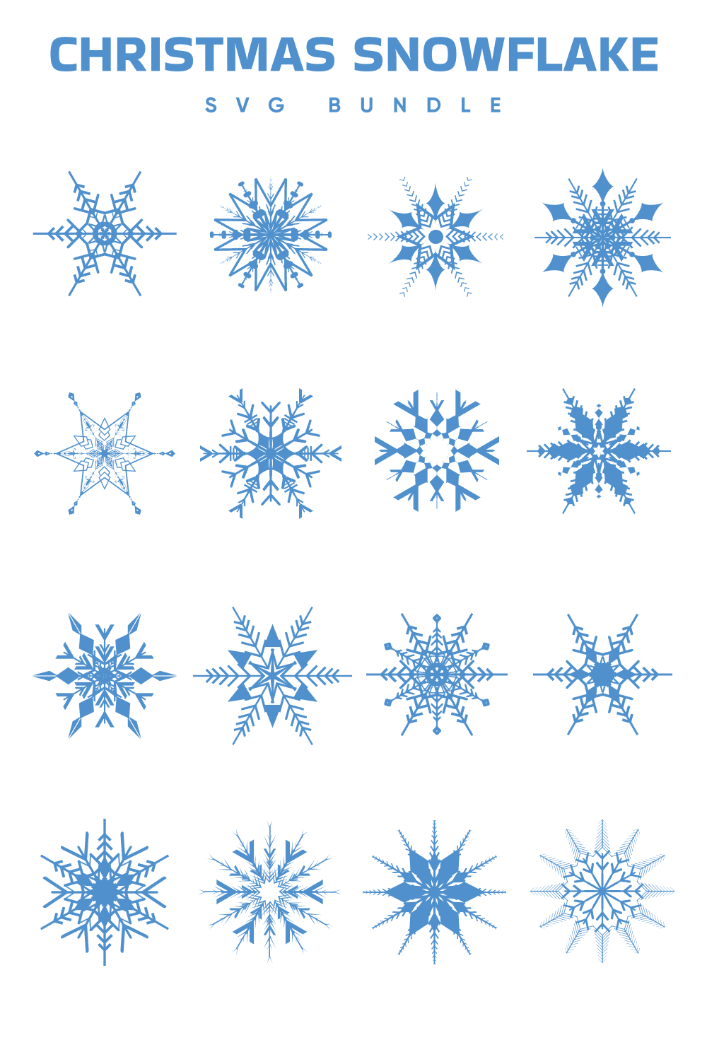 Christmas Snowflake SVG - pinterest image preview.