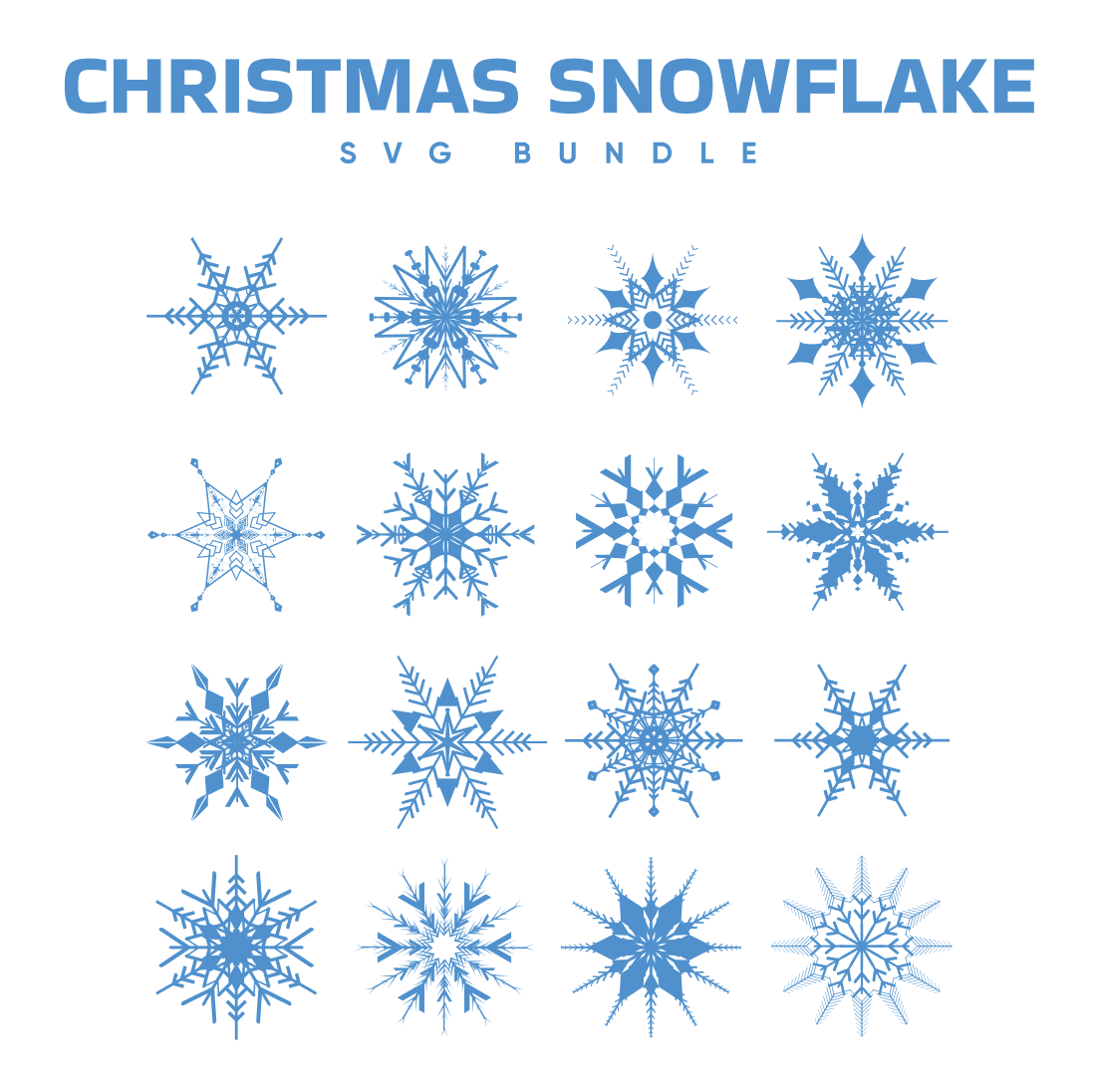 Christmas Snowflake SVG - main image preview.