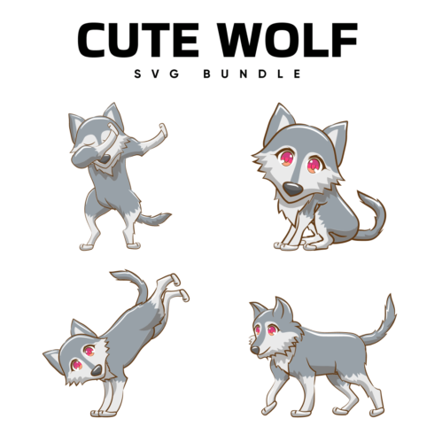 Cute Wolf SVG.