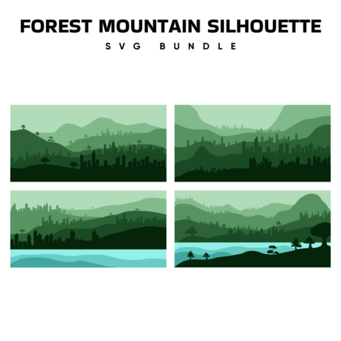 forest mountain silhouette svg.