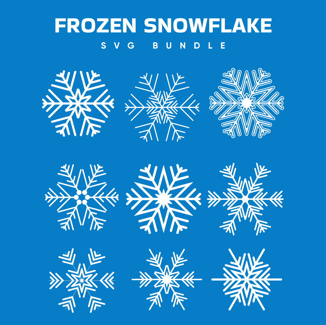 Frozen Snowflake SVG - main image preview.