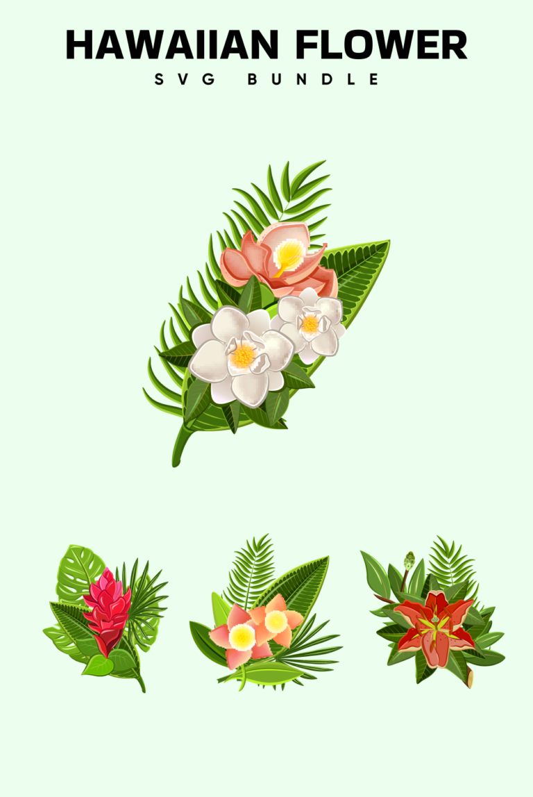 Hawaiian Flower SVG Free – MasterBundles