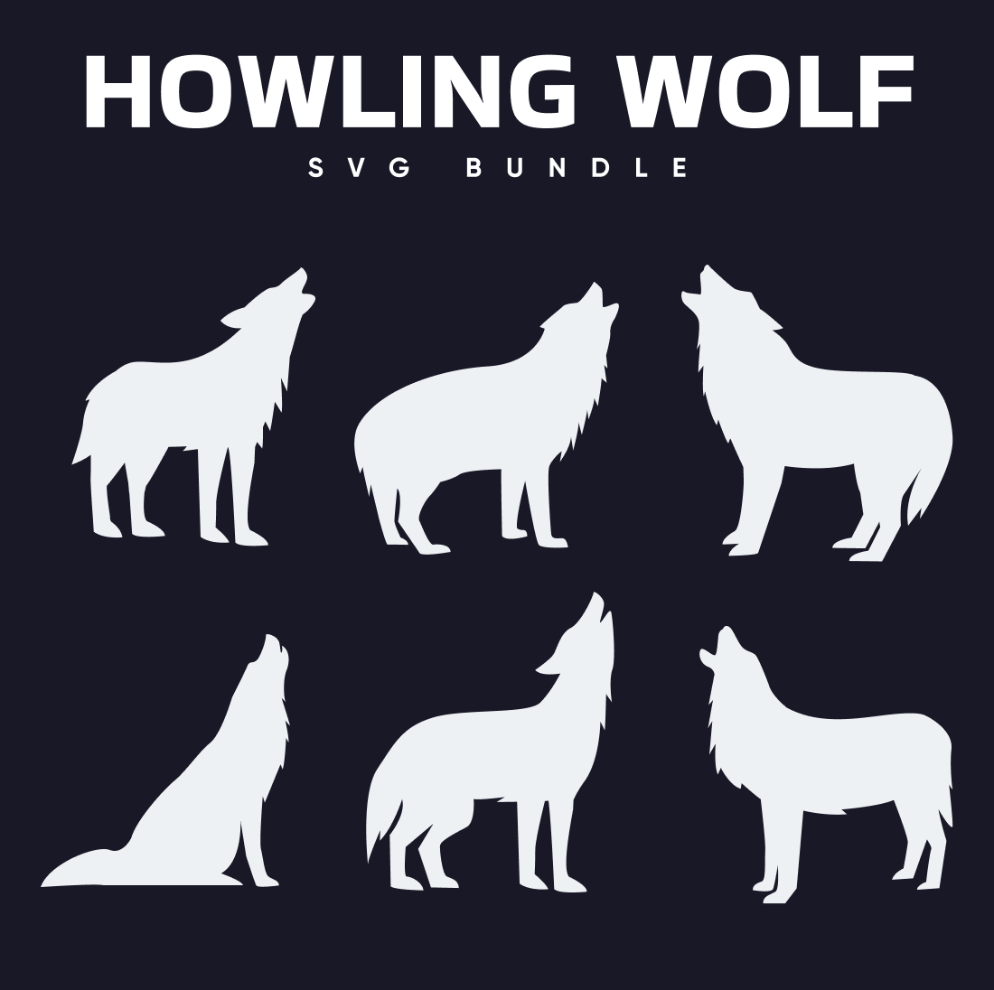 The howling wolf svg bundle.