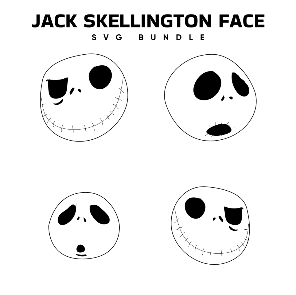 Jack Skellington Face SVG Free – MasterBundles