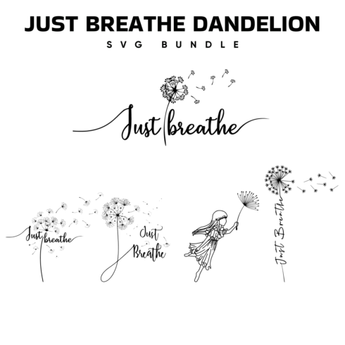 just breathe dandelion svg.