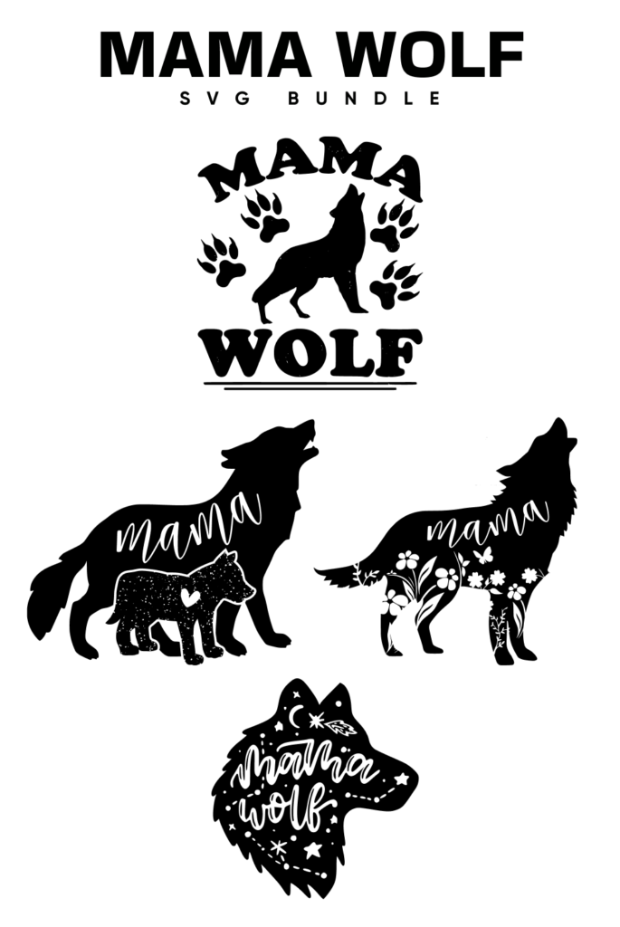 Mama Wolf SVG Designs MasterBundles