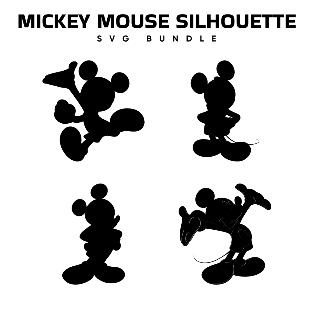 Mickey Mouse Silhouette SVG Free – MasterBundles