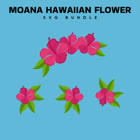 moana hawaiian flower svg.