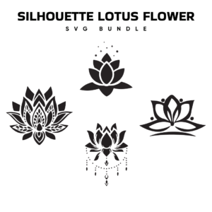 Silhouette Lotus Flower SVG – MasterBundles