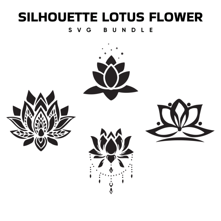 Silhouette Lotus Flower Svg – Masterbundles