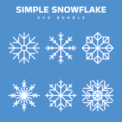 Simple Snowflake SVG - main image preview.