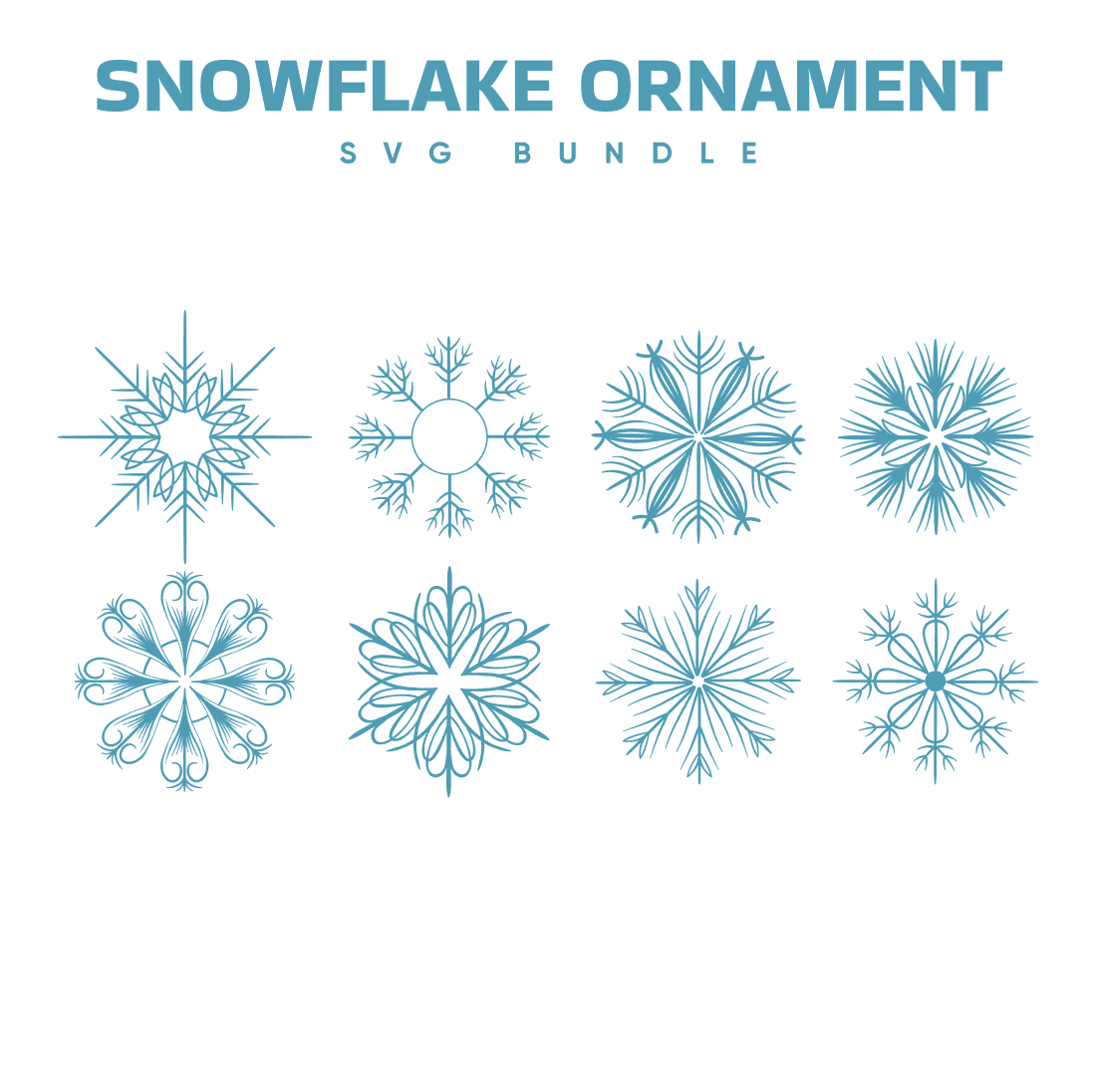 Snowflake Ornament SVG - main image preview.