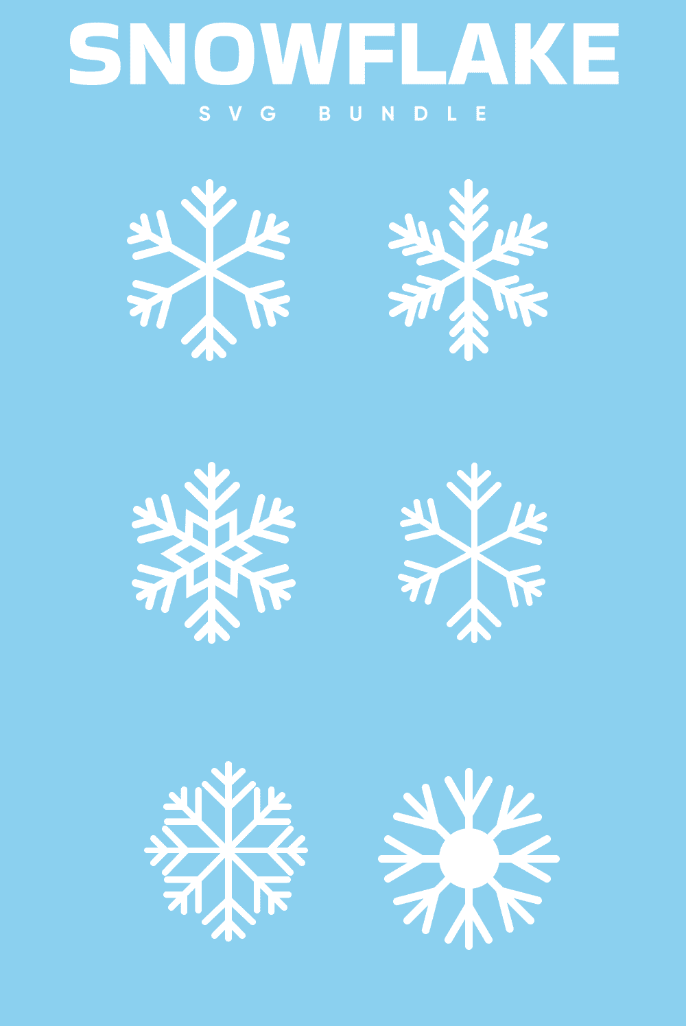 Snowflake SVG - pinterest image preview.