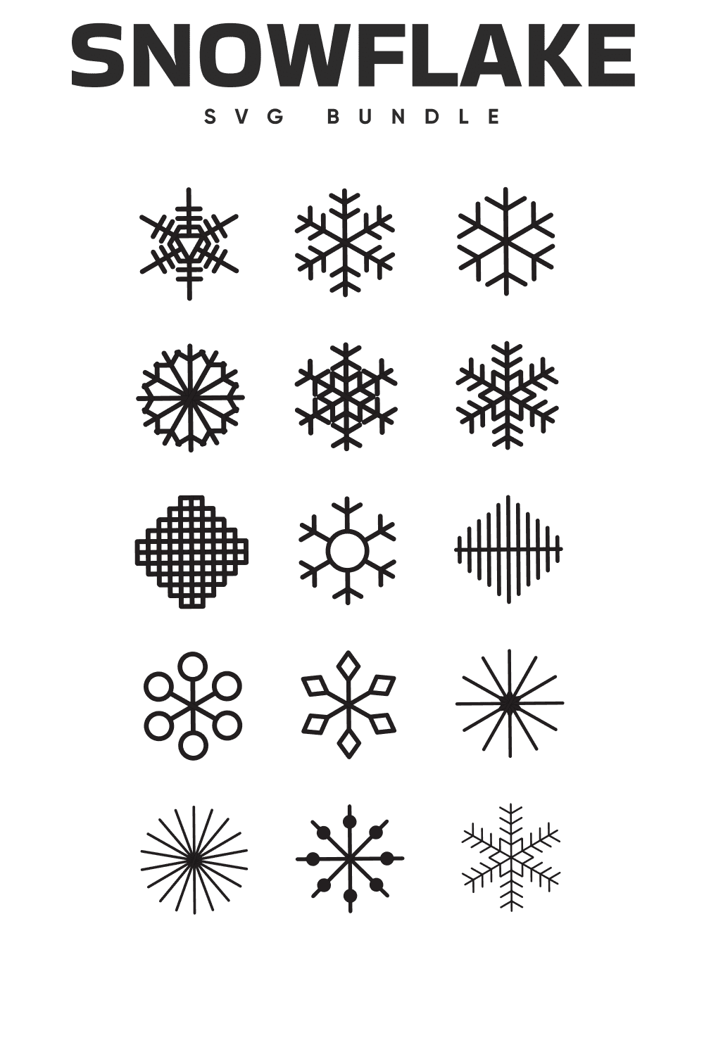 Snowflake SVG Free - pinterest image preview.