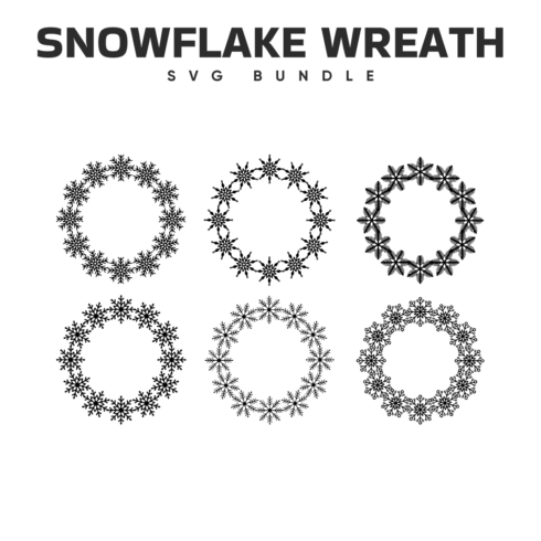 Snowflake Wreath SVG - main image preview.