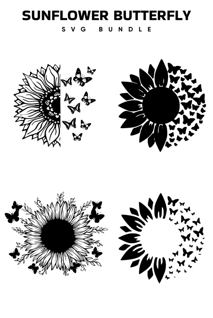 Sunflower Butterfly SVG Free – MasterBundles