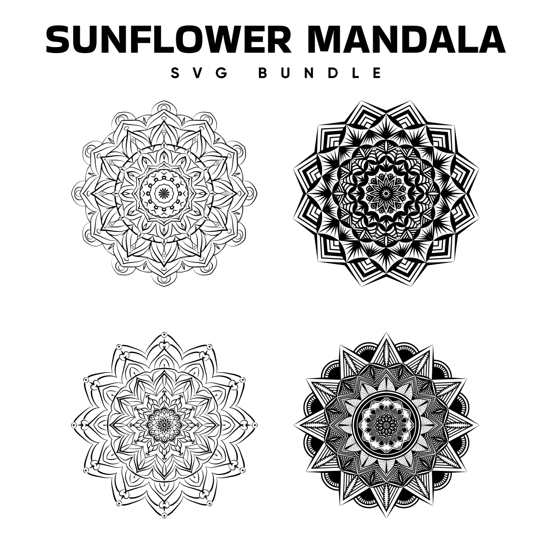 Sunflower Mandala SVG.