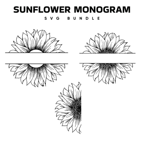 Sunflower Monogram SVG.