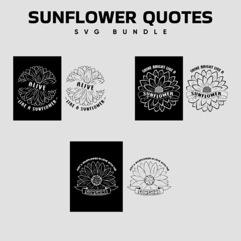Sunflower Quotes SVG.