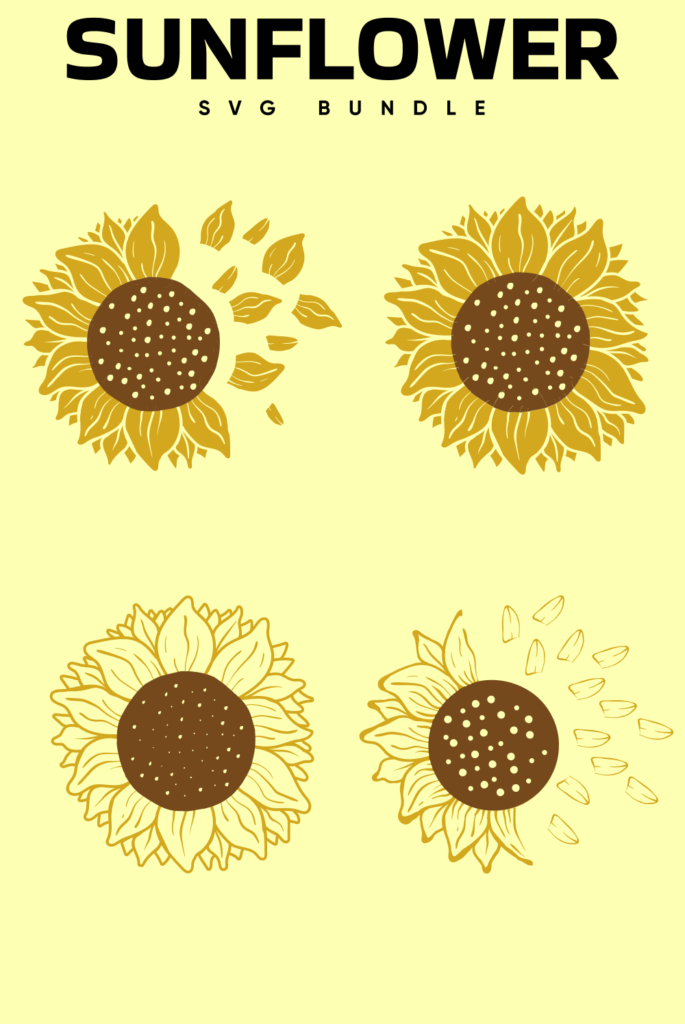 Sunflower Svg Files Masterbundles