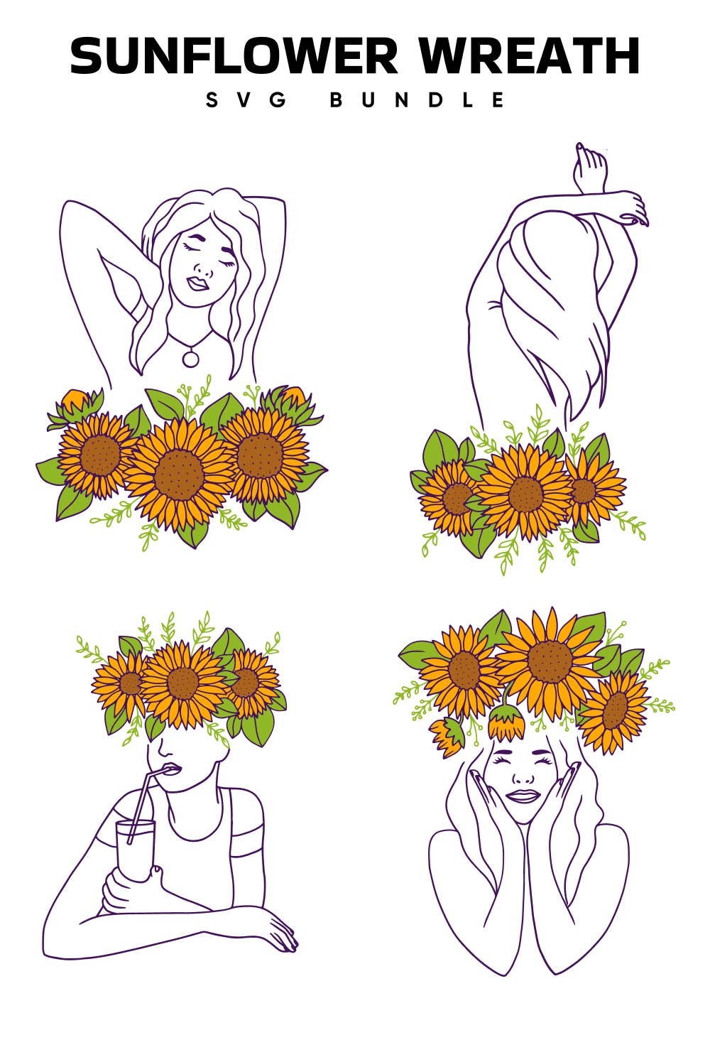 01. sunflower wreath svg bundle 1000 x 1500 838