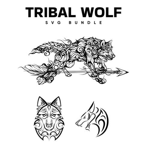 Tribal wolf svg bundle.