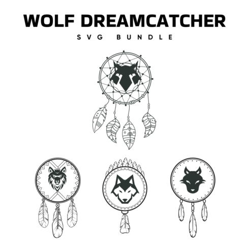 wolf dreamcatcher svg.