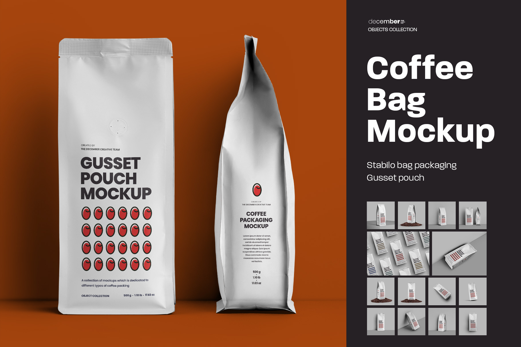14 Coffee Bag Mockups Side Gusset MasterBundles