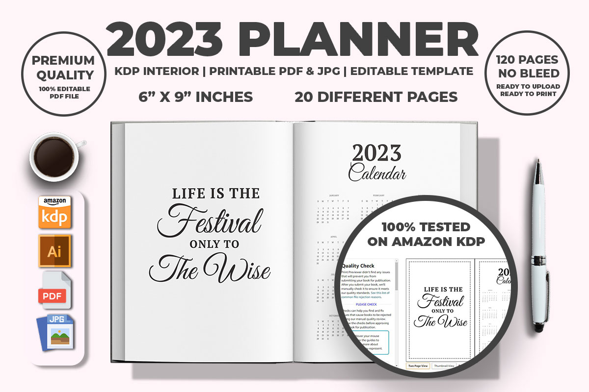 The title of the planner in a nice font.