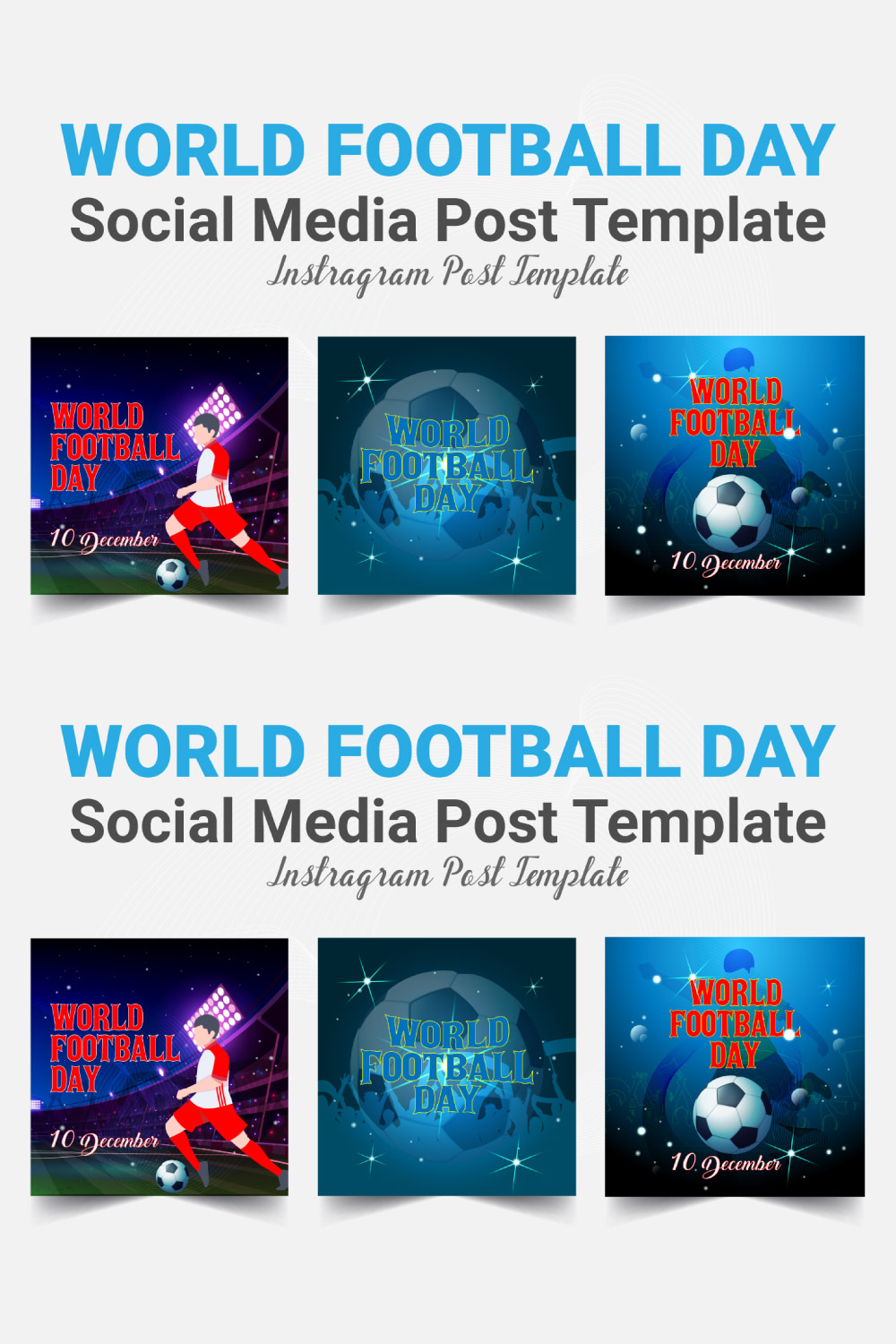 World Football Day Instagram Post pinterest image.