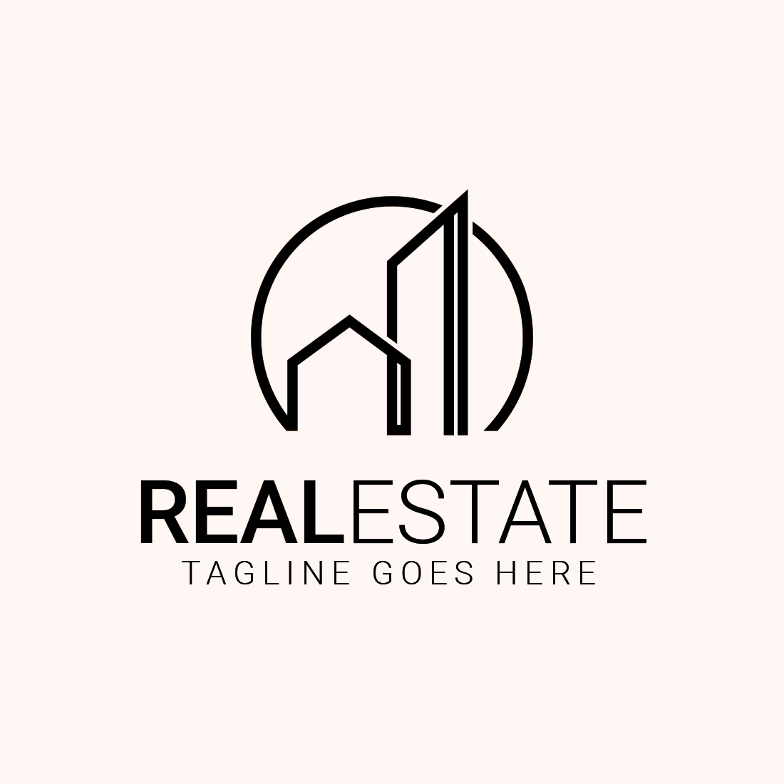 Logo Real Estate Graphics Template cover image.