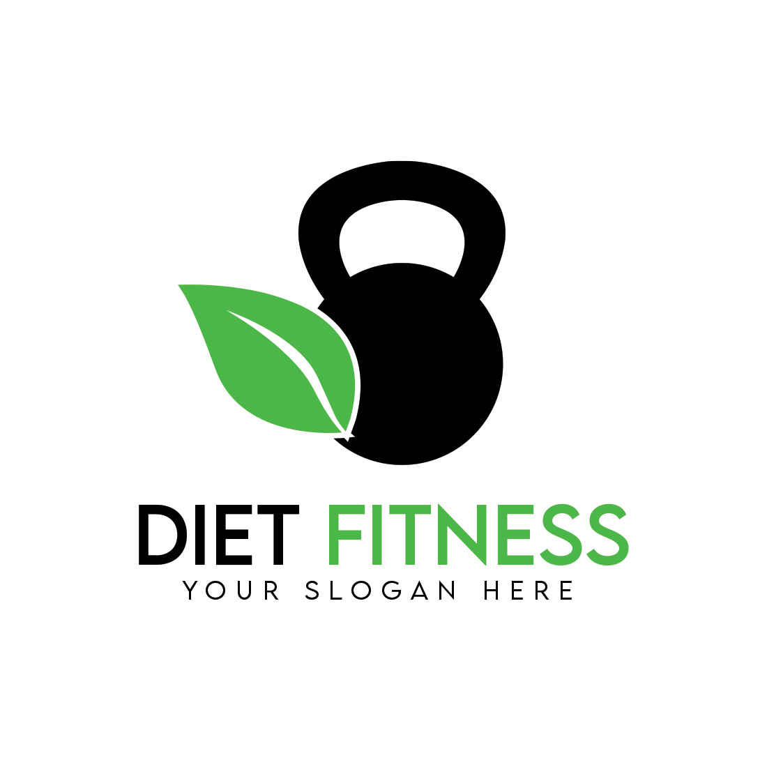 Fitness Diet Logo Template cover image.