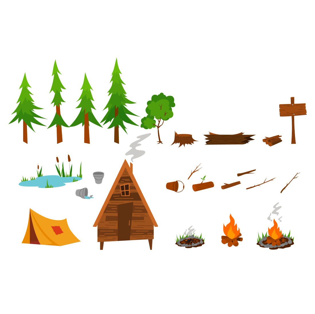 forest scene svg cover.