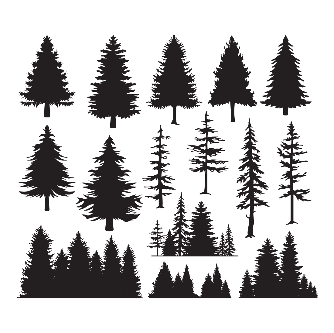 forest silhouette svg cover.