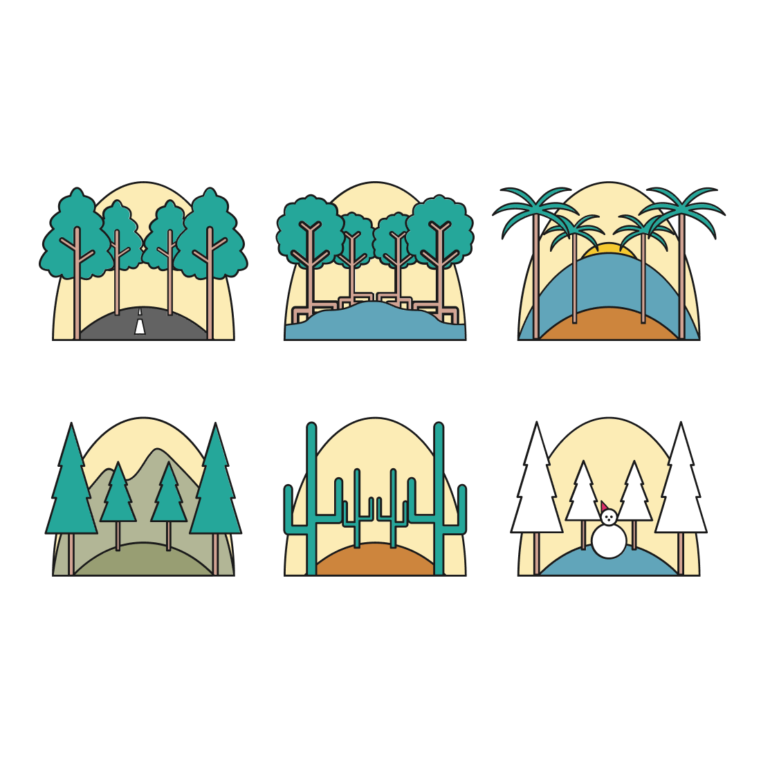 forest trees svg cover.