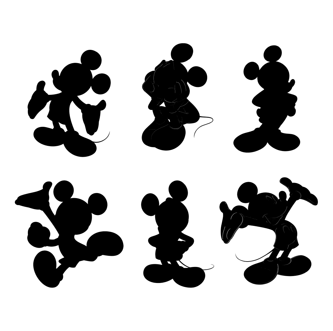 Collection of gorgeous images of Mickey Mouse silhouettes.