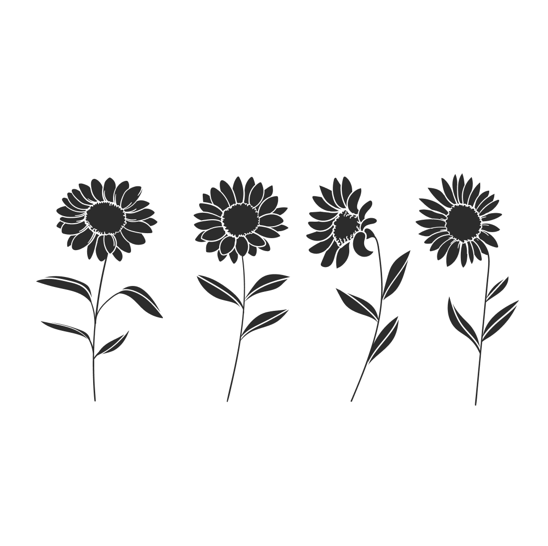 Silhouette Sunflower SVG cover.