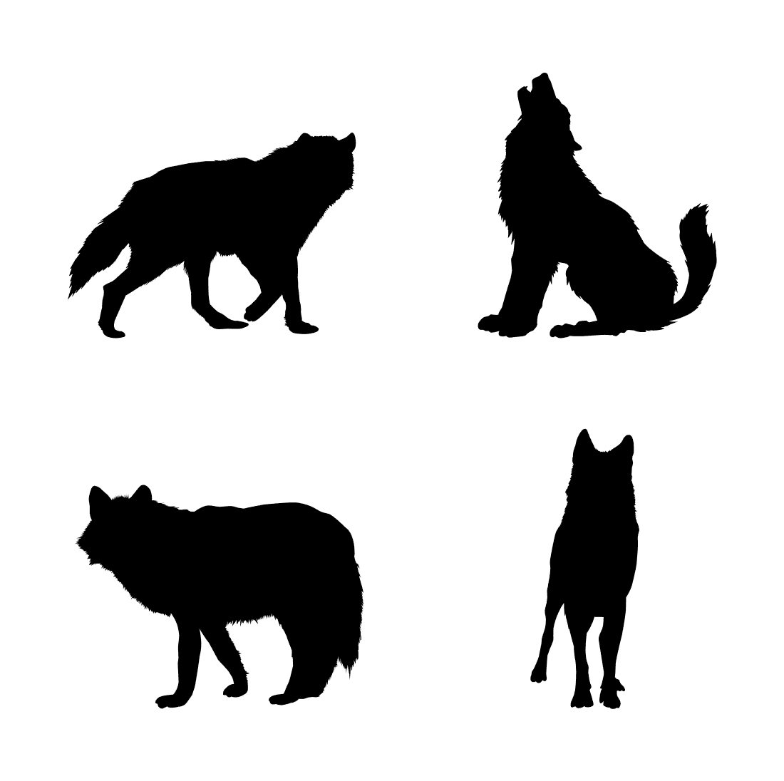 Silhouette Wolf Svg Free Cover.