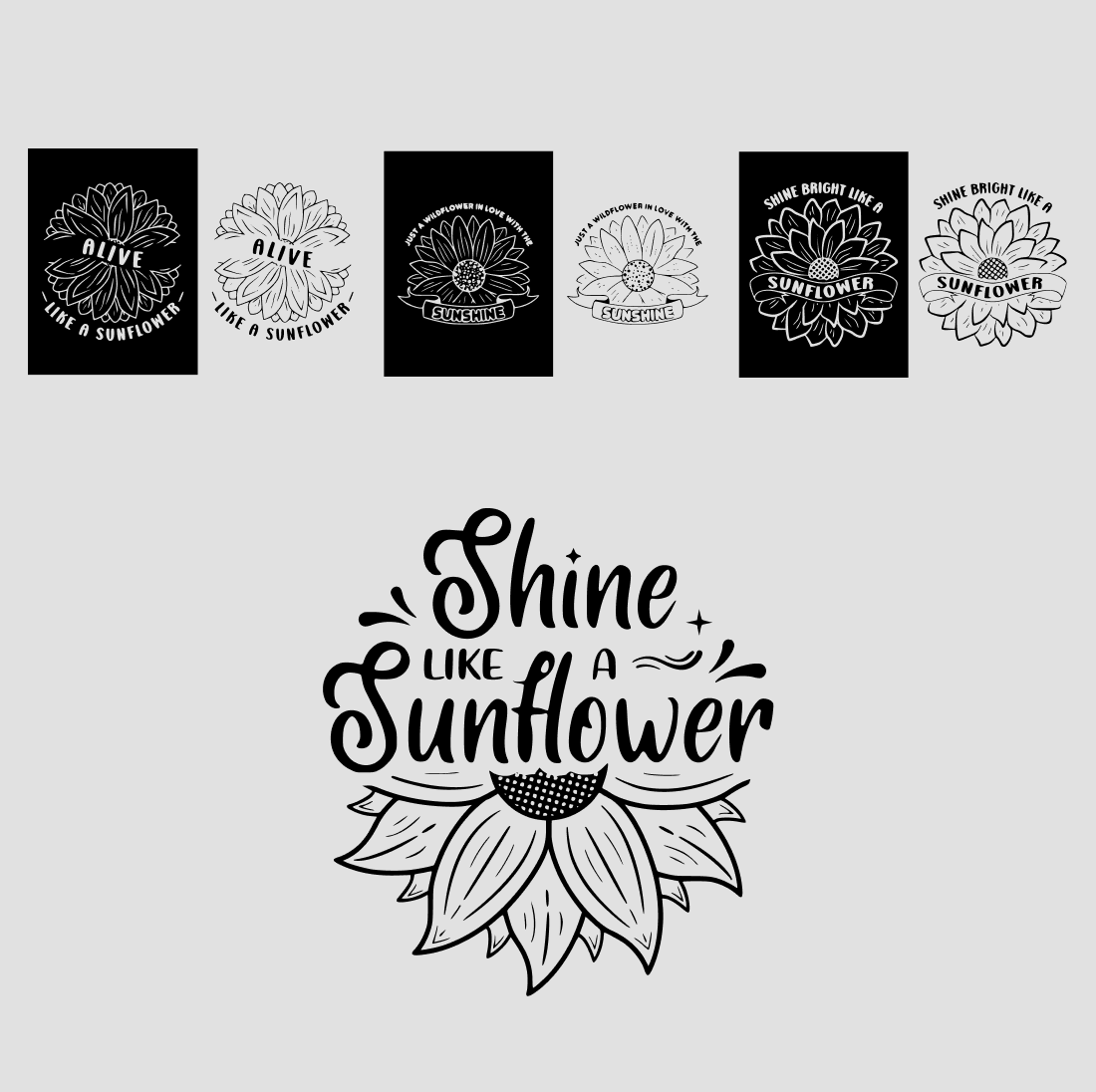 Sunflower Quotes SVG cover.