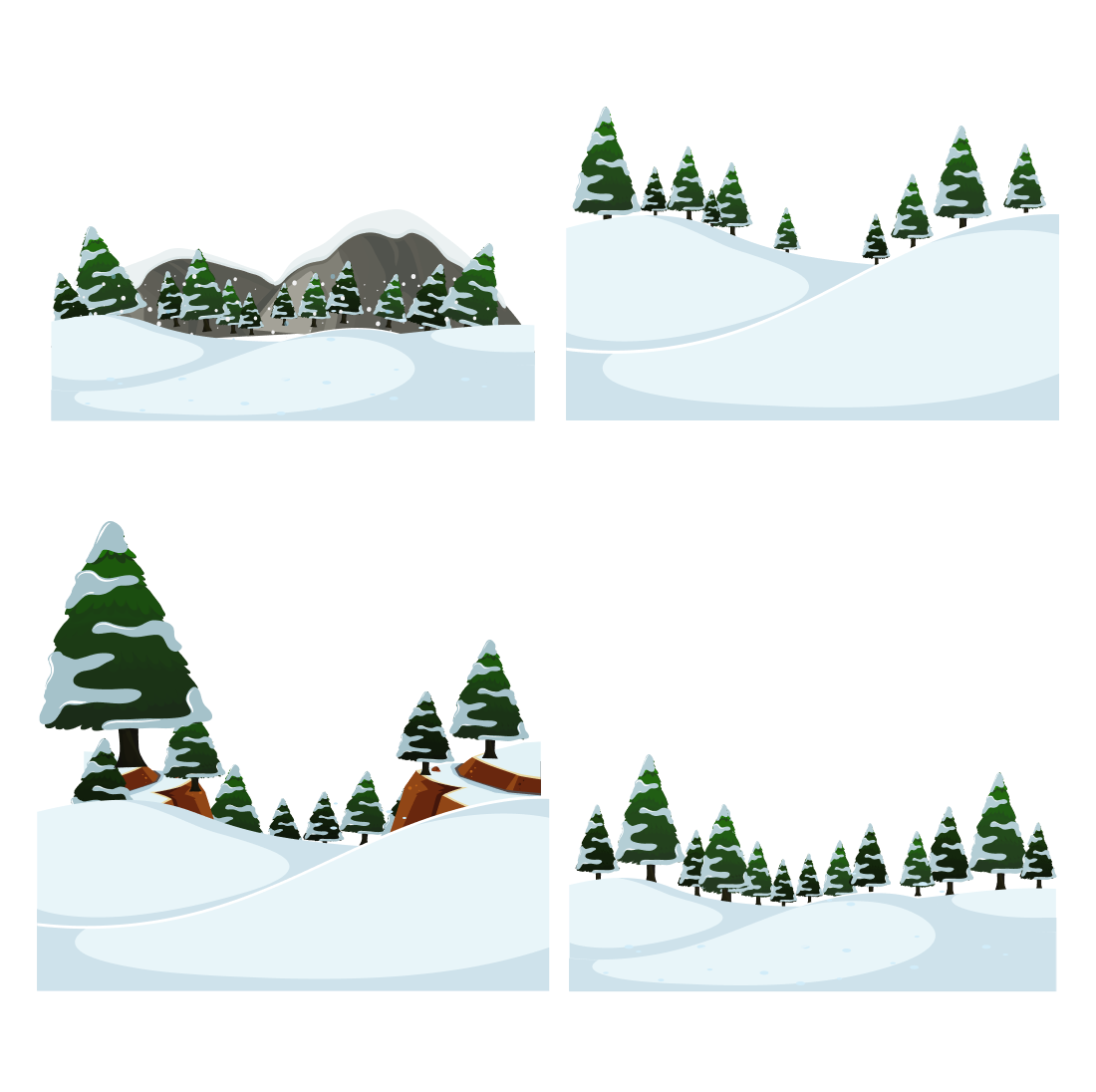 winter forest svg cover.