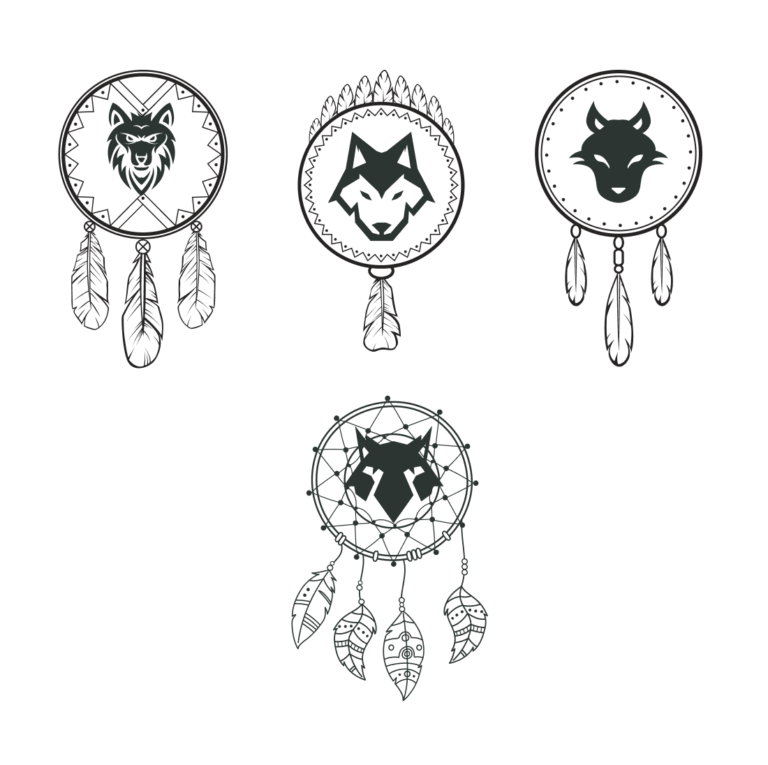 Tribal Wolf SVG Files Bundle MasterBundles   02. Wolf Dreamcatcher Svg Bundle 1100 X 1100 548 768x765 