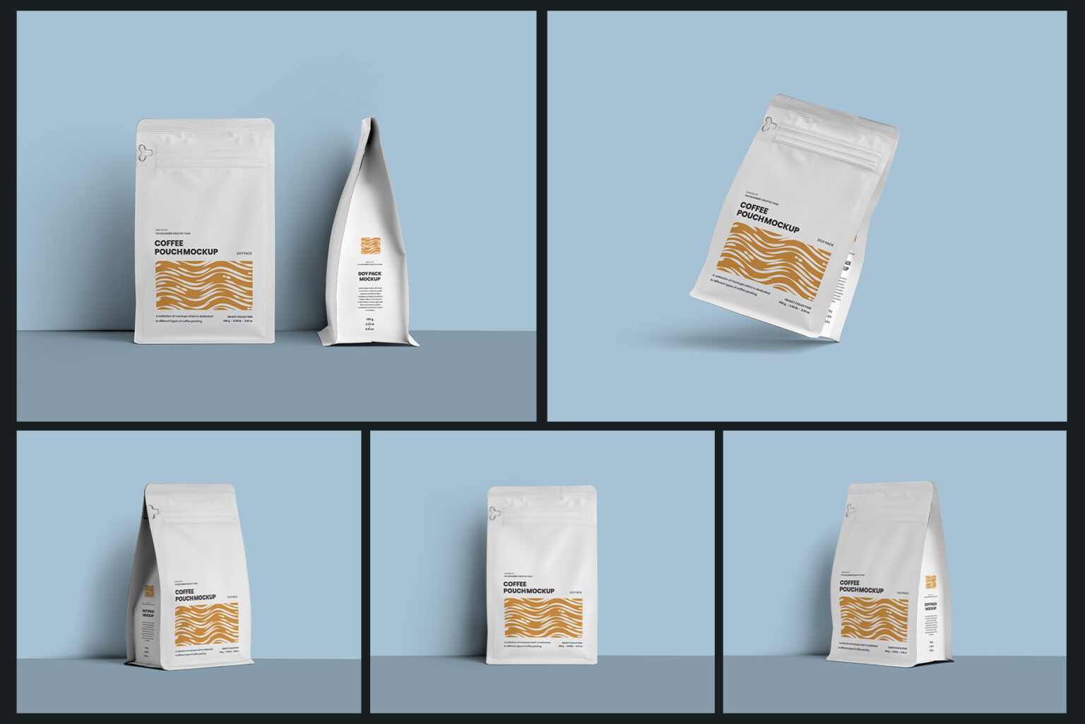 10 Coffee Bag Doy Pack Mockups MasterBundles