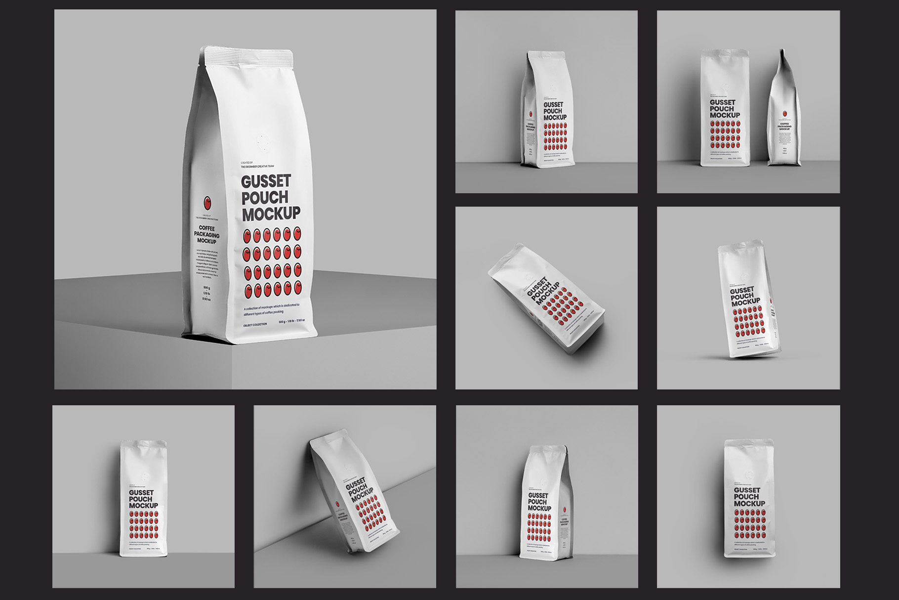 Coffee Bag Mockups Side Gusset preview image.