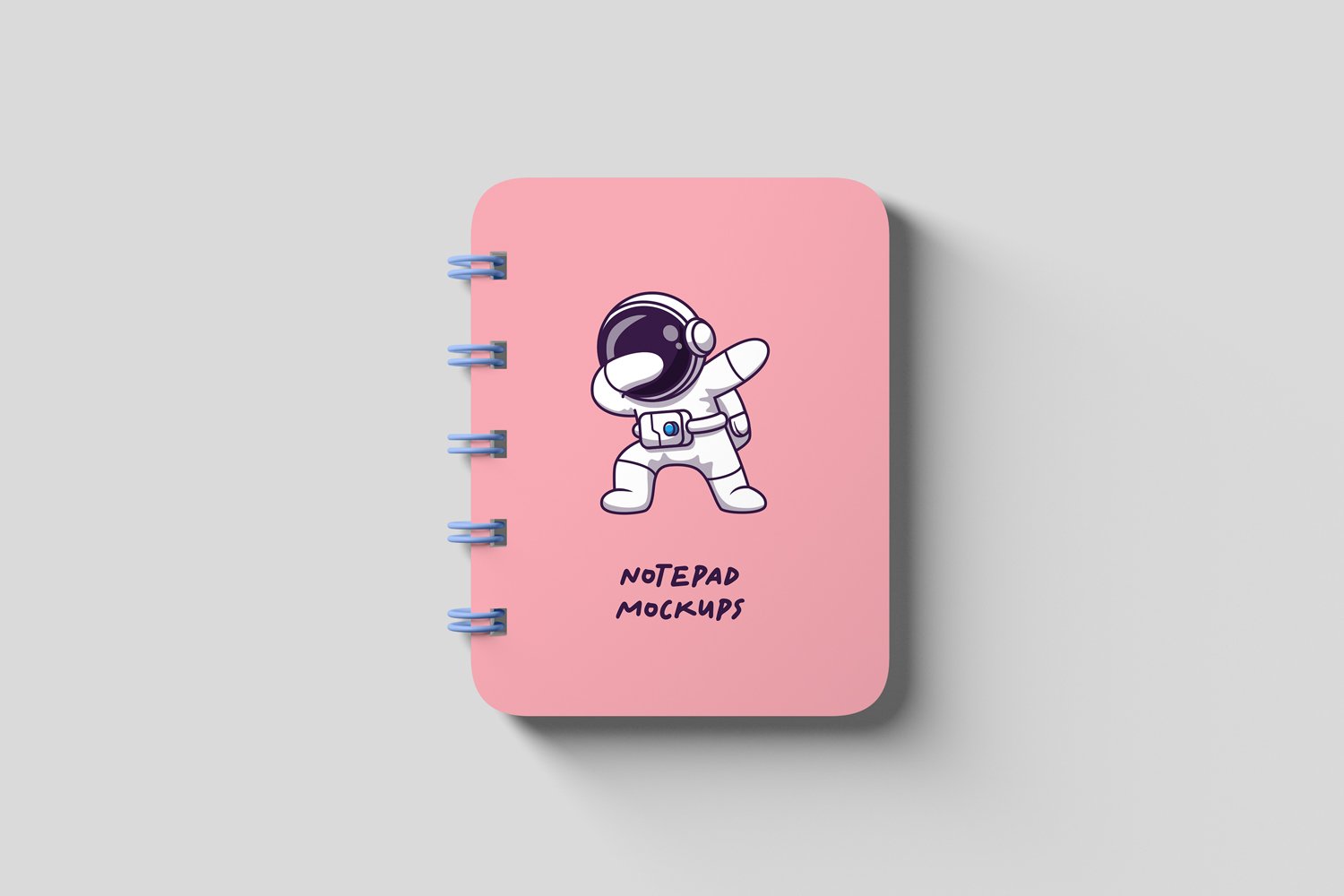 Minimalistic notebook cover with the astronaut.