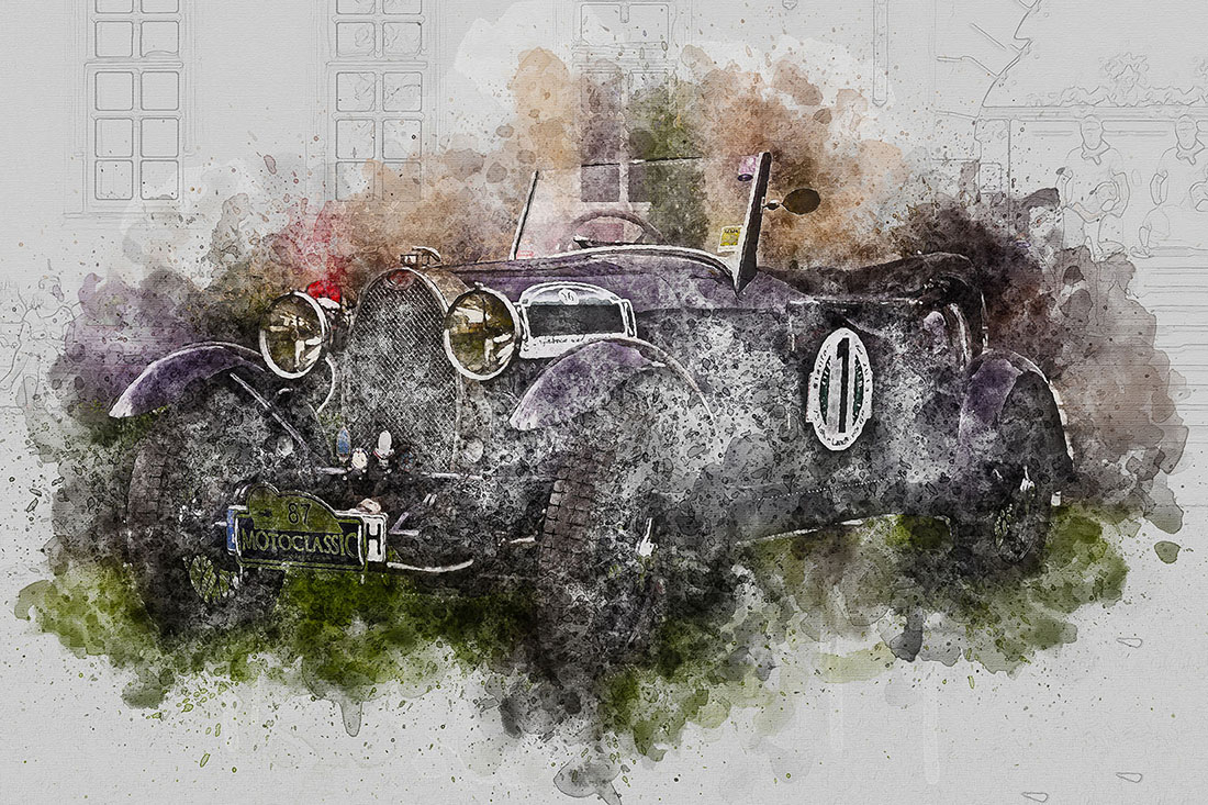 Bundle of 12 Vintage Classic Cars HQ Graphics with Grunge Style for wallpapers.