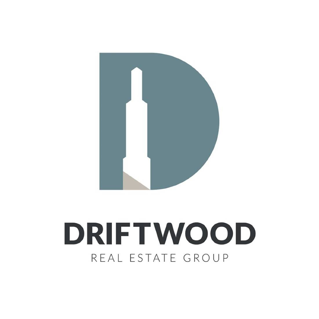 Real Estate Driftwood Logo Template preview image.