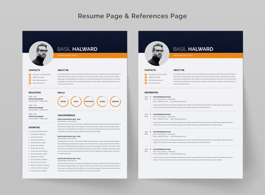 Modern And Simple Resume CV Template - MasterBundles