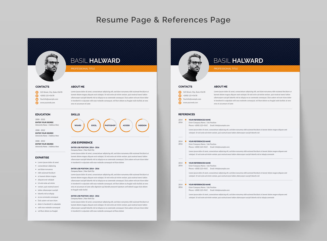 Modern And Simple Resume CV Template