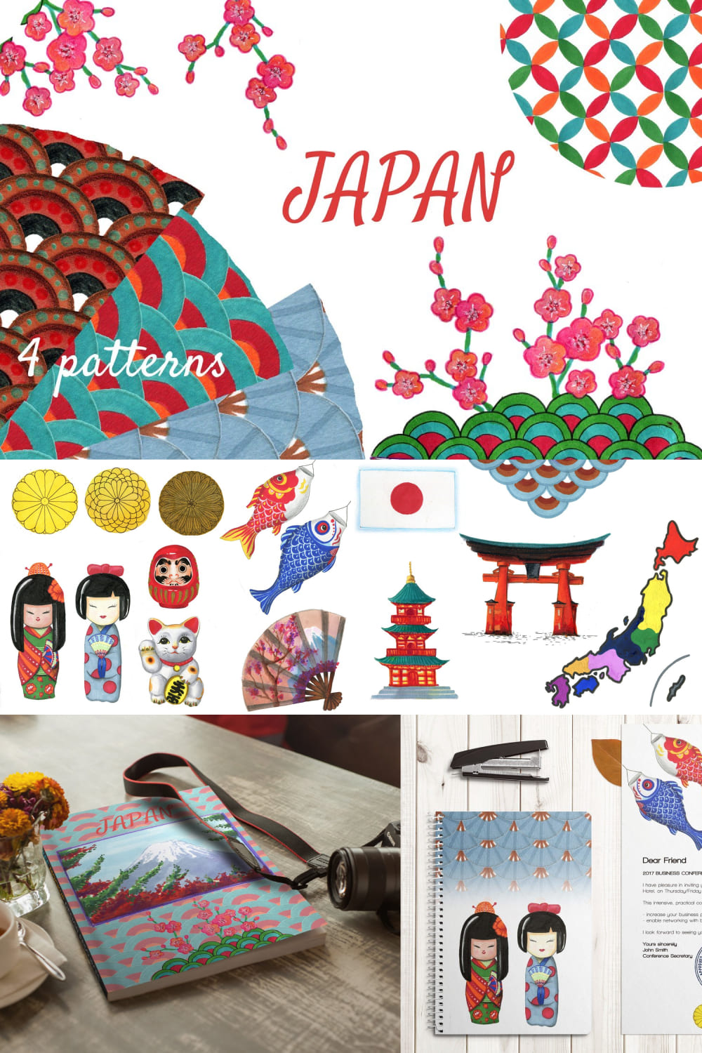 Japan and its main symbols - pinterest image preview.