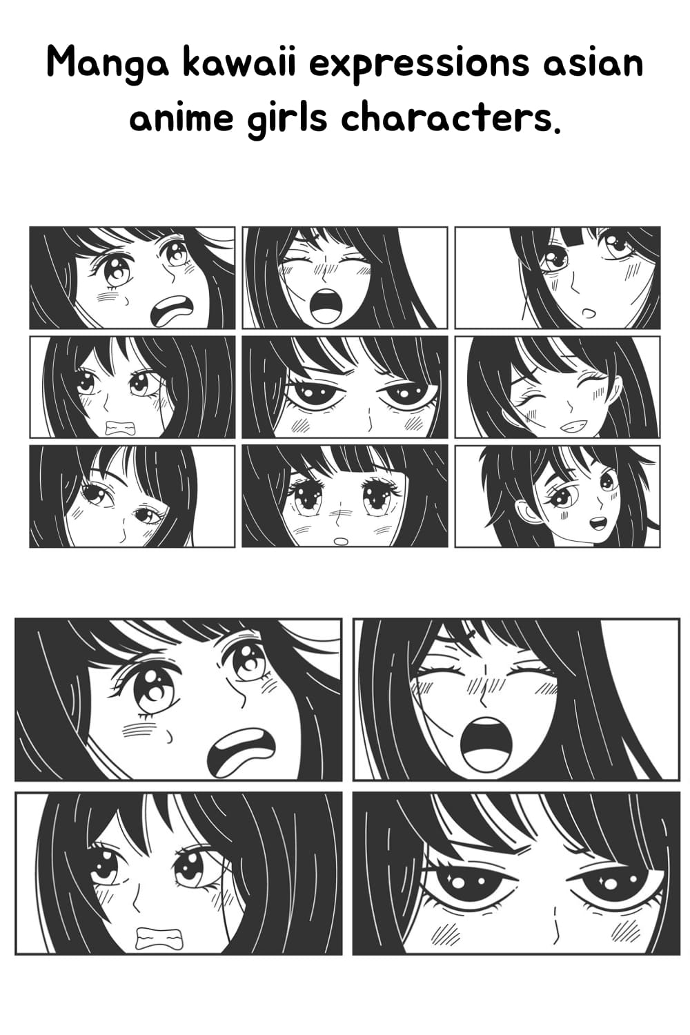 Manga Kawaii Expressions Asian Anime Girls Characters. Anime - Pinterest.